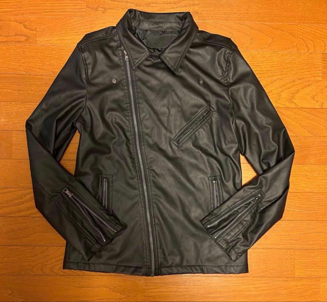 00s archive Y2K opium 斜めジップ レザージャケット