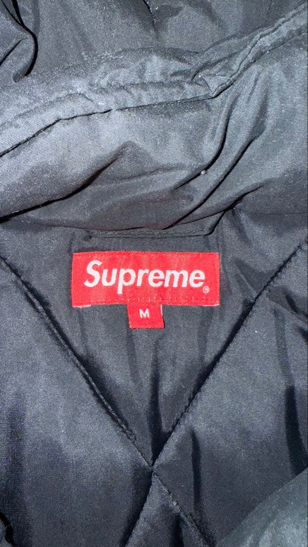 SUPREME hockey puffy jacket M 黒