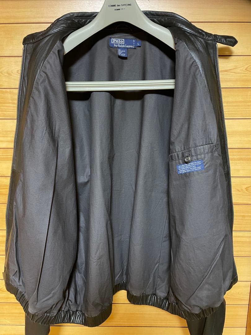 Ralph lauren レザー　スイングトップ　Lサイズ