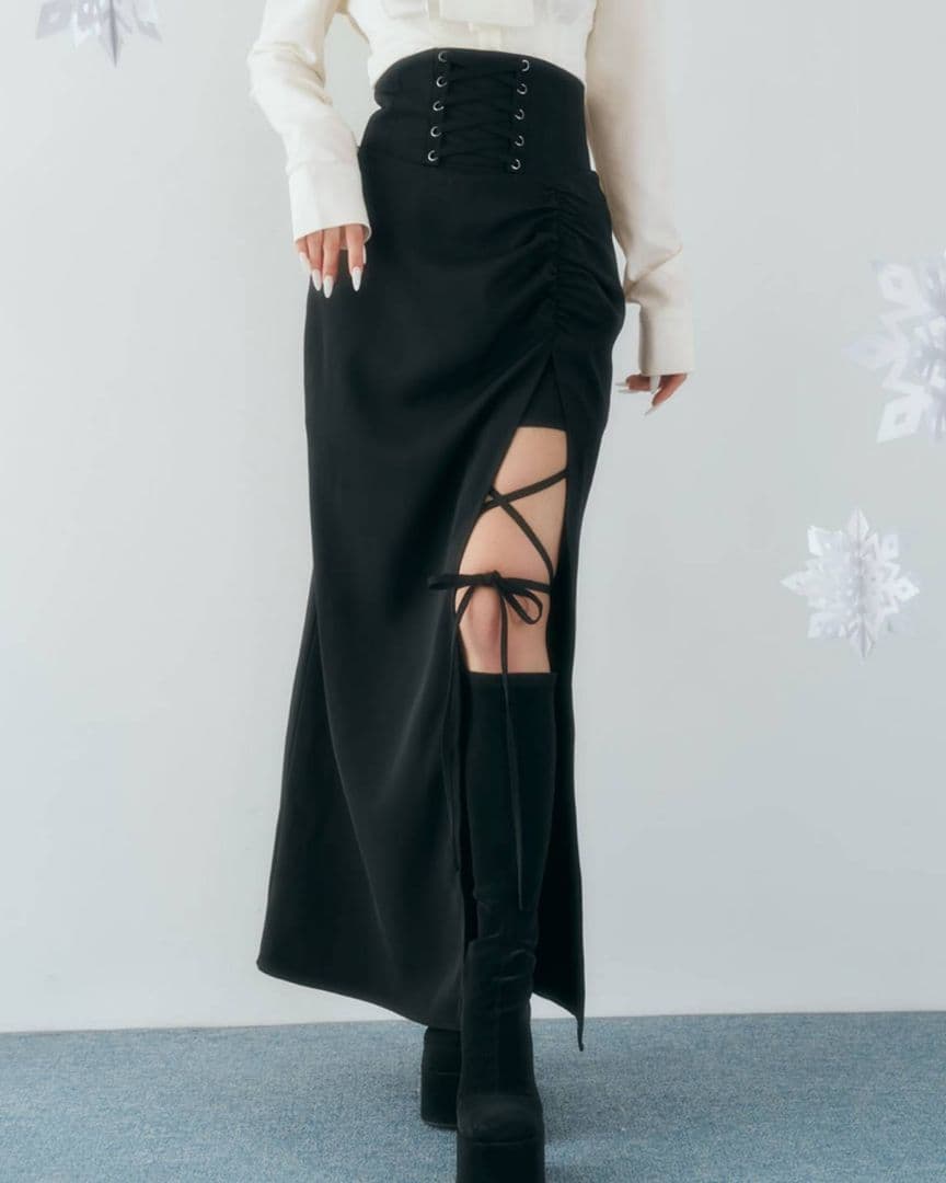 ダーリッチ スリットコルセットロングスカート FSサイズ