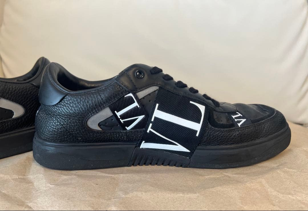 VALENTINO ヴァレンティノ レザー スニーカー 44 オールブラック