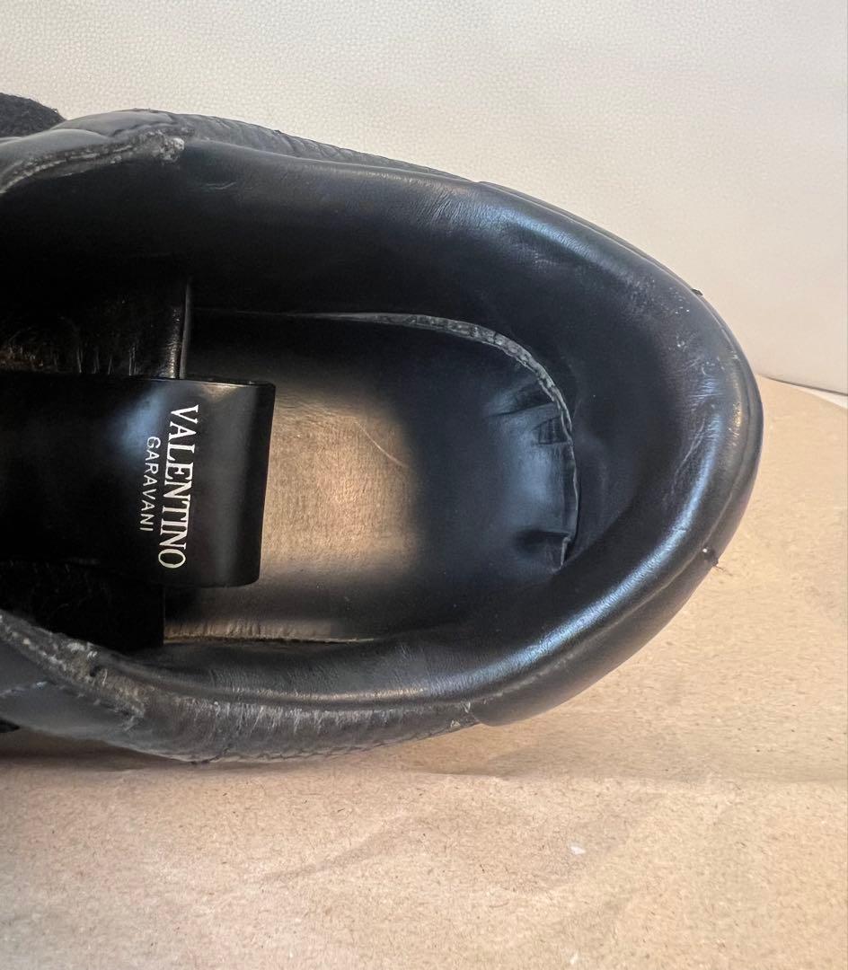 VALENTINO ヴァレンティノ レザー スニーカー 44 オールブラック