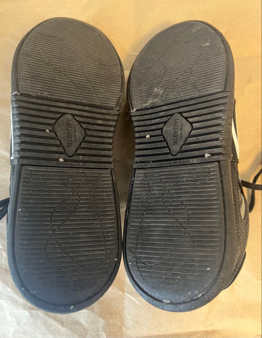 VALENTINO ヴァレンティノ レザー スニーカー 44 オールブラック