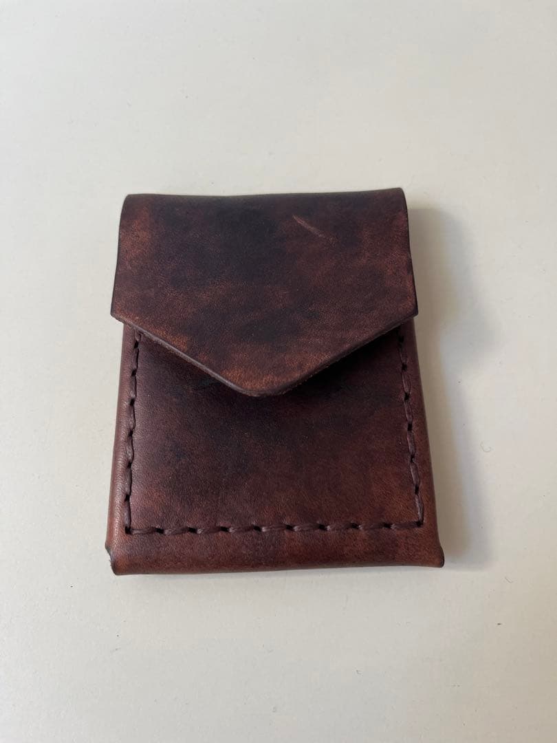 レザー マネークリップ ダークブラウン