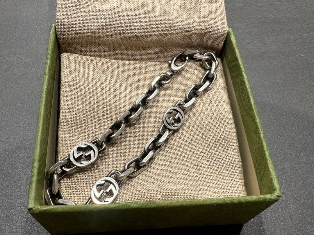 GUCCI グッチ インターロッキング チェーン ブレスレット