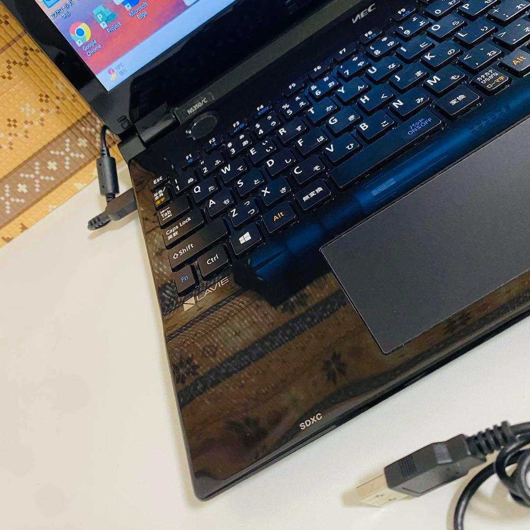 Y922 NECノートパソコンSSDメモリ8G高速Windows11オフィス付き