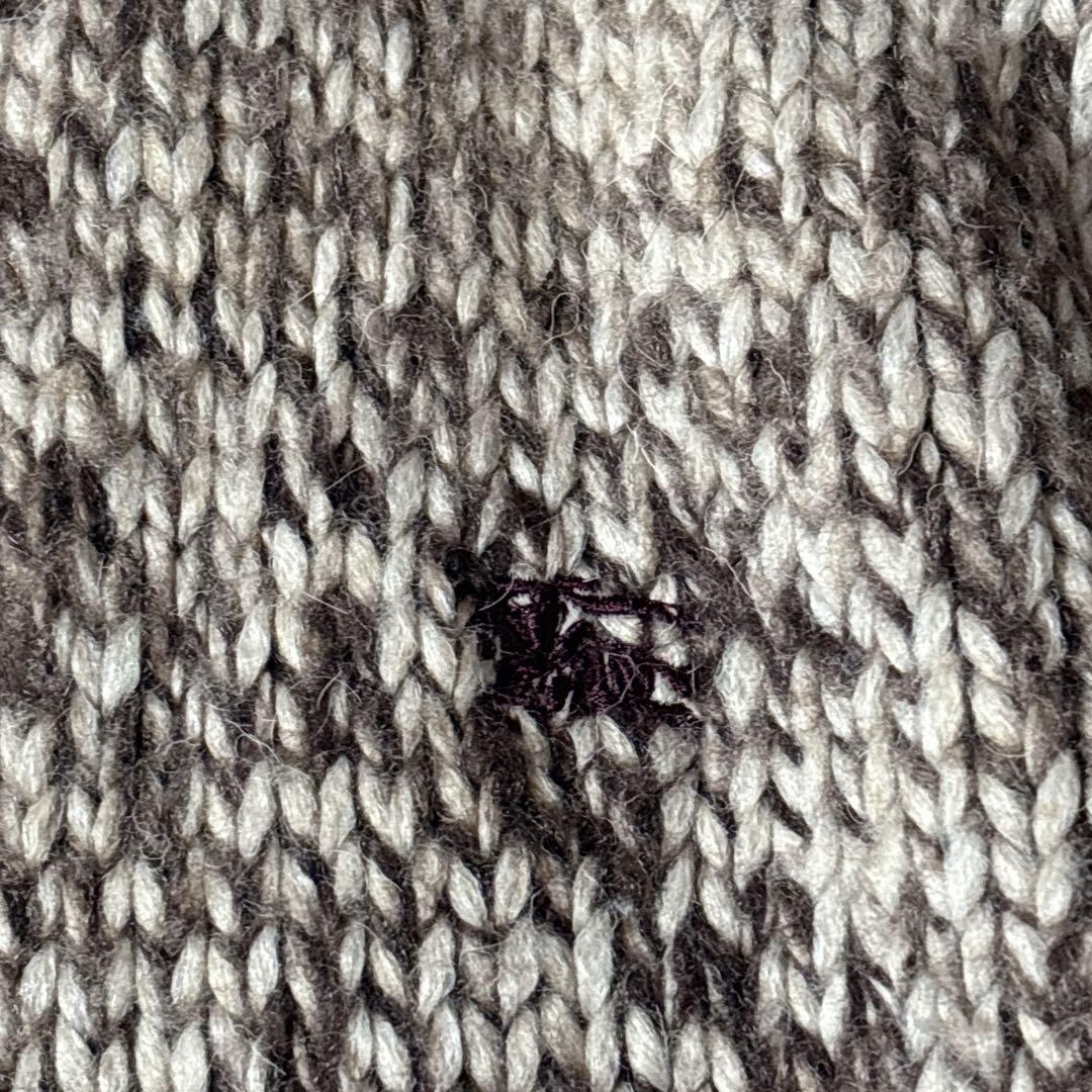 BURBERRY バーバリーブラックレーベル ニット ファー ノバチェック