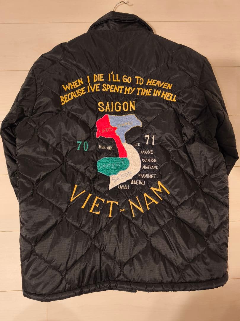 TAILOR 東洋 ブラック スカジャン L　キルティング