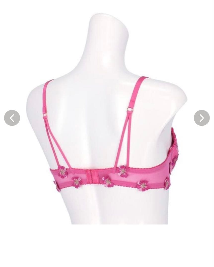 パーソナルフィットプラスブラパルファージュピンクブラジャーショーツセット E65