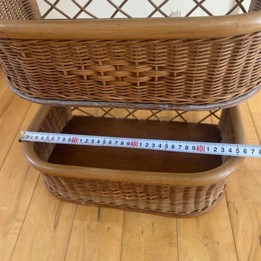 ☆アンティーク☆ ラタン　ラック　ボックス　マルチラック　バスケット　古道具