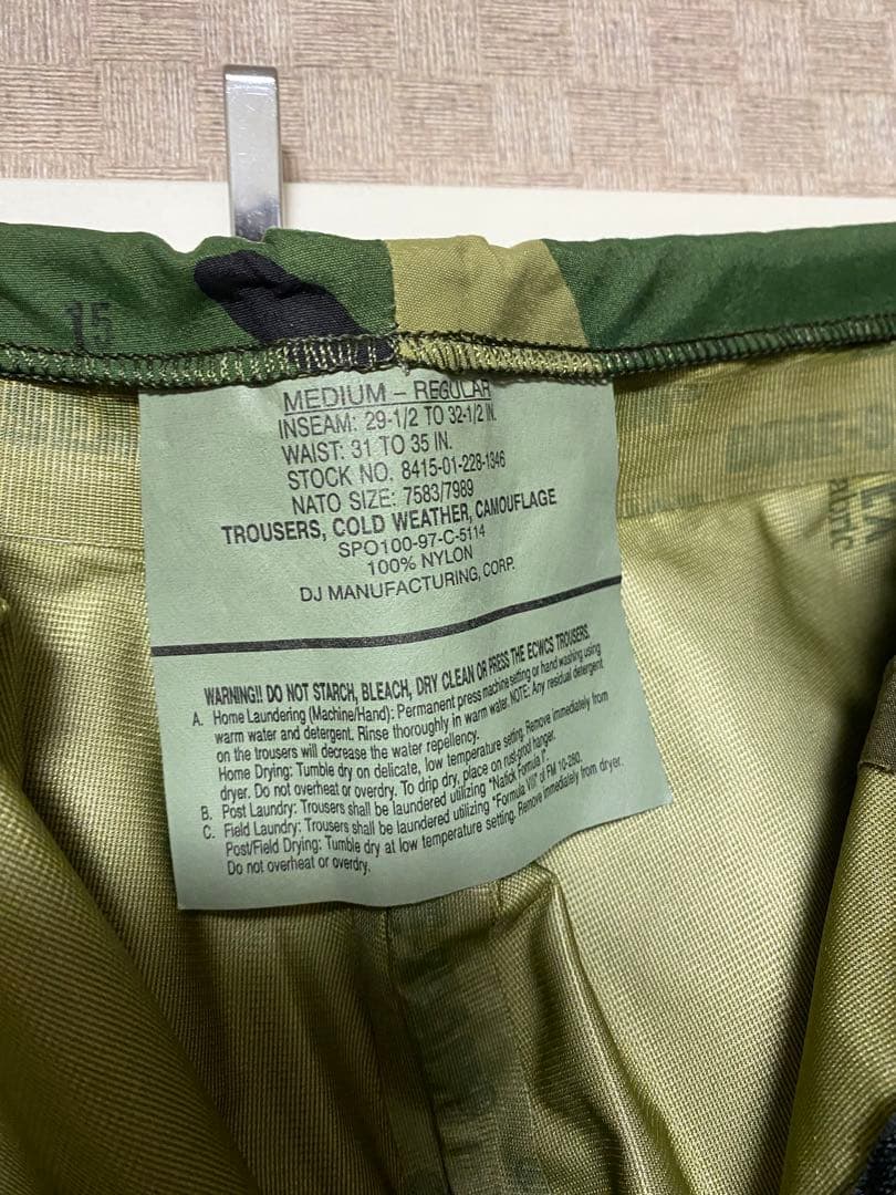 実物 新品 米軍 コールドウェザー GORE-TEX パンツ M-R