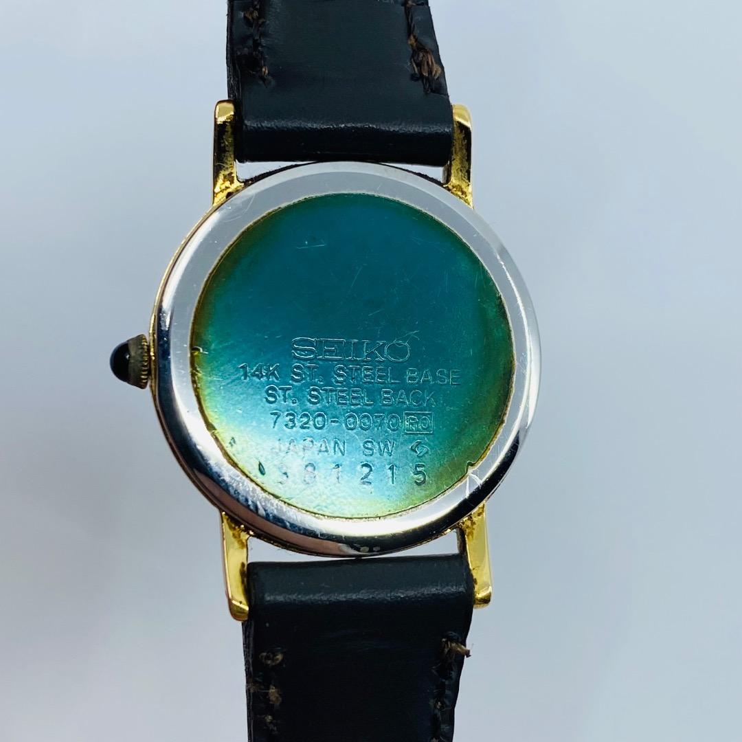 SEIKO エクセリーヌ クォーツ ゴールド 14K×SS 7320-0070
