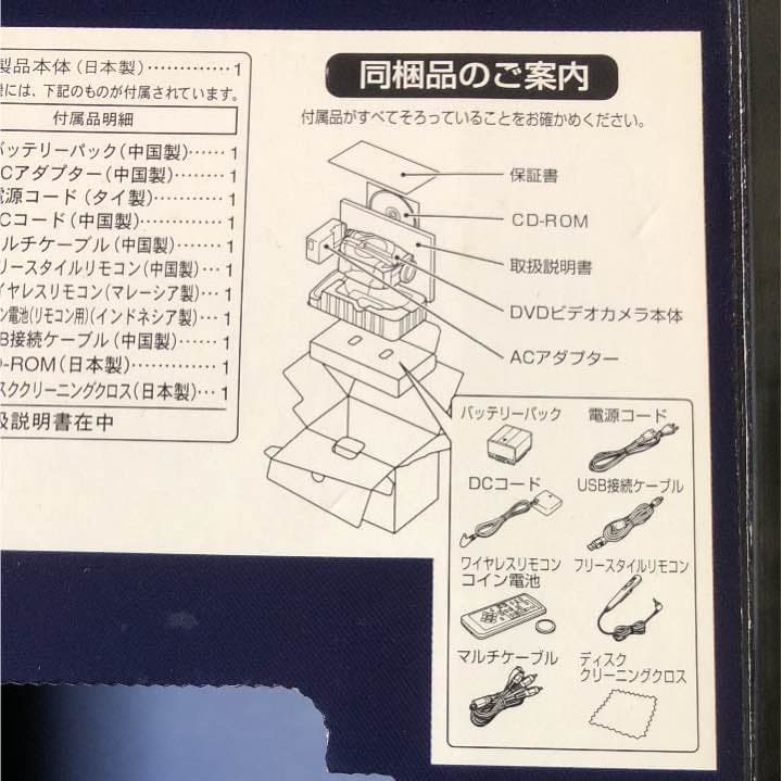 パナソニックDVDビデオカメラ