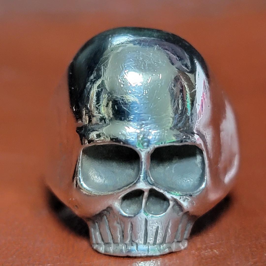 ビンテージ 銀の指輪 スカル シルバーリング 骸骨 ドクロ シルバー925