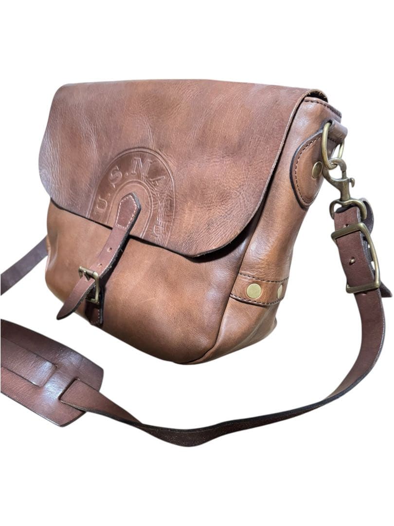 VASCO U.S.MAIL ブラウンレザー ポストマン メールバッグ