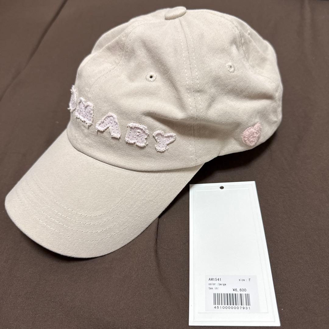 値下げ！Mary logo cap beige