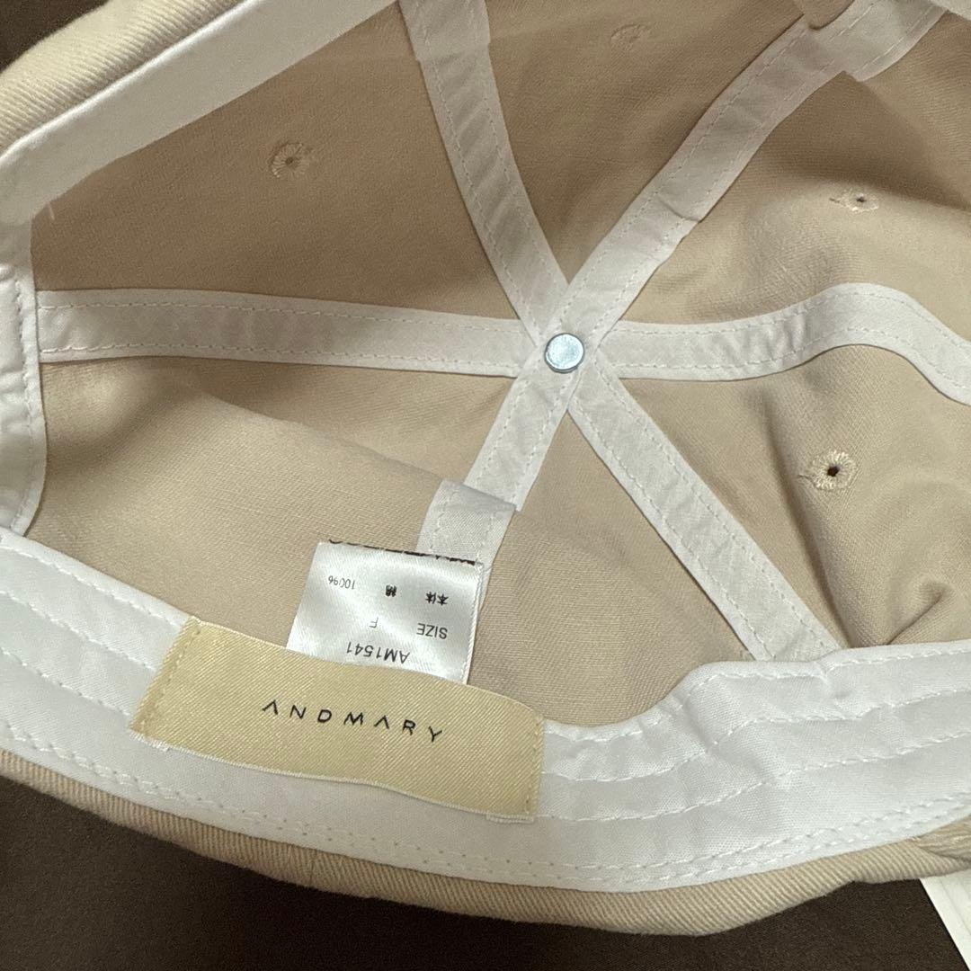 値下げ！Mary logo cap beige