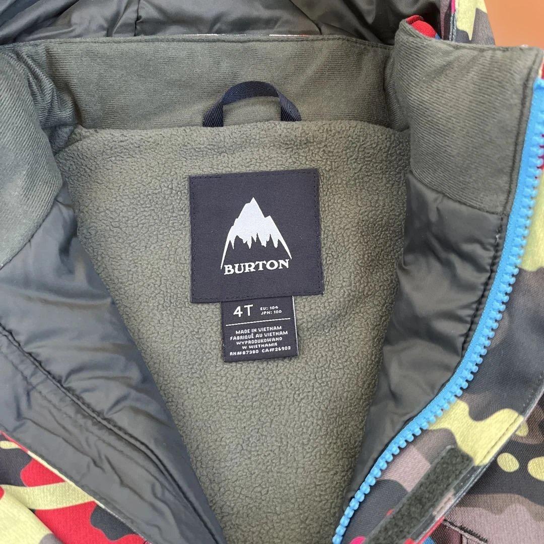 BURTON スノーボードウェア 4T(100cm)、インナー・ニット帽付