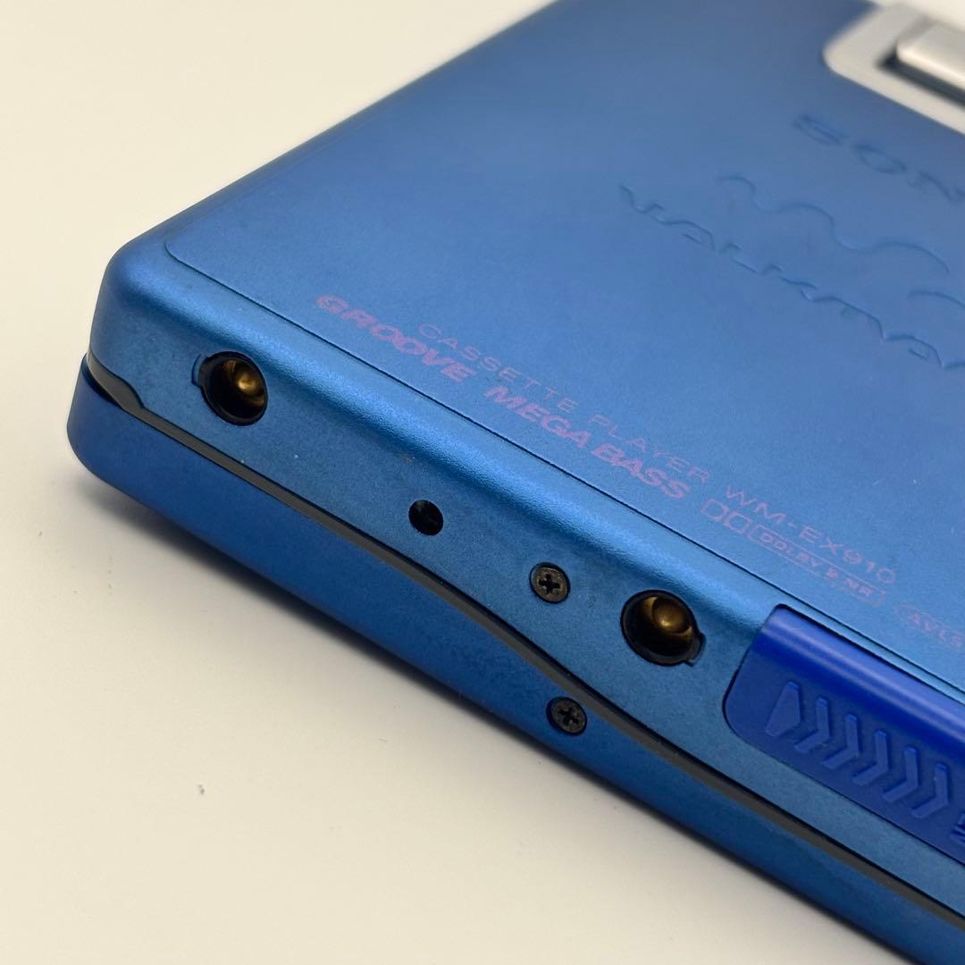 SONY WM-EX910 カセットウォークマン ブルー ソニー リモコン