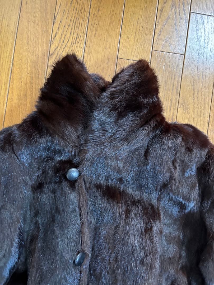 リバーシブル　レザー&ミンクファー　　レザージャケット　レトロ