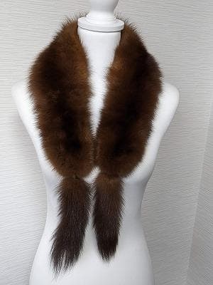 202 SOBOL　ロシアンセーブル　フルスキン　ティペット　マフラー　毛皮