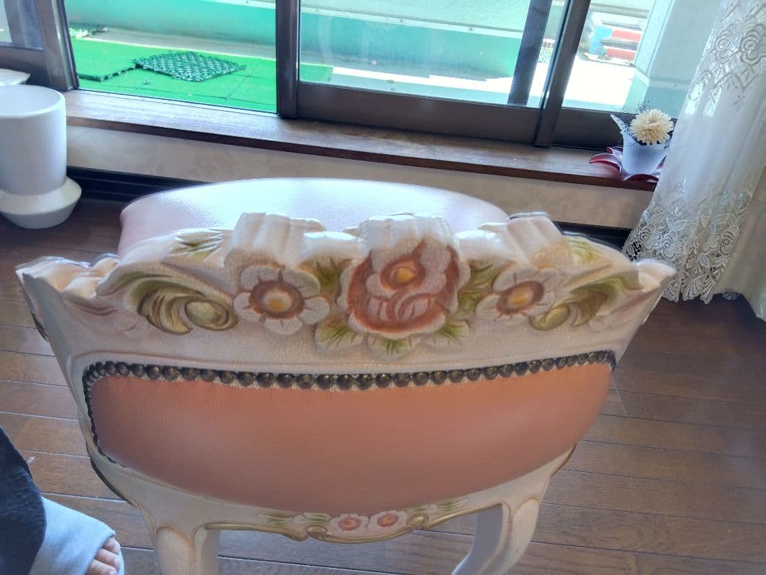 ロココ調　姫系ドレッサー　椅子セット　中古