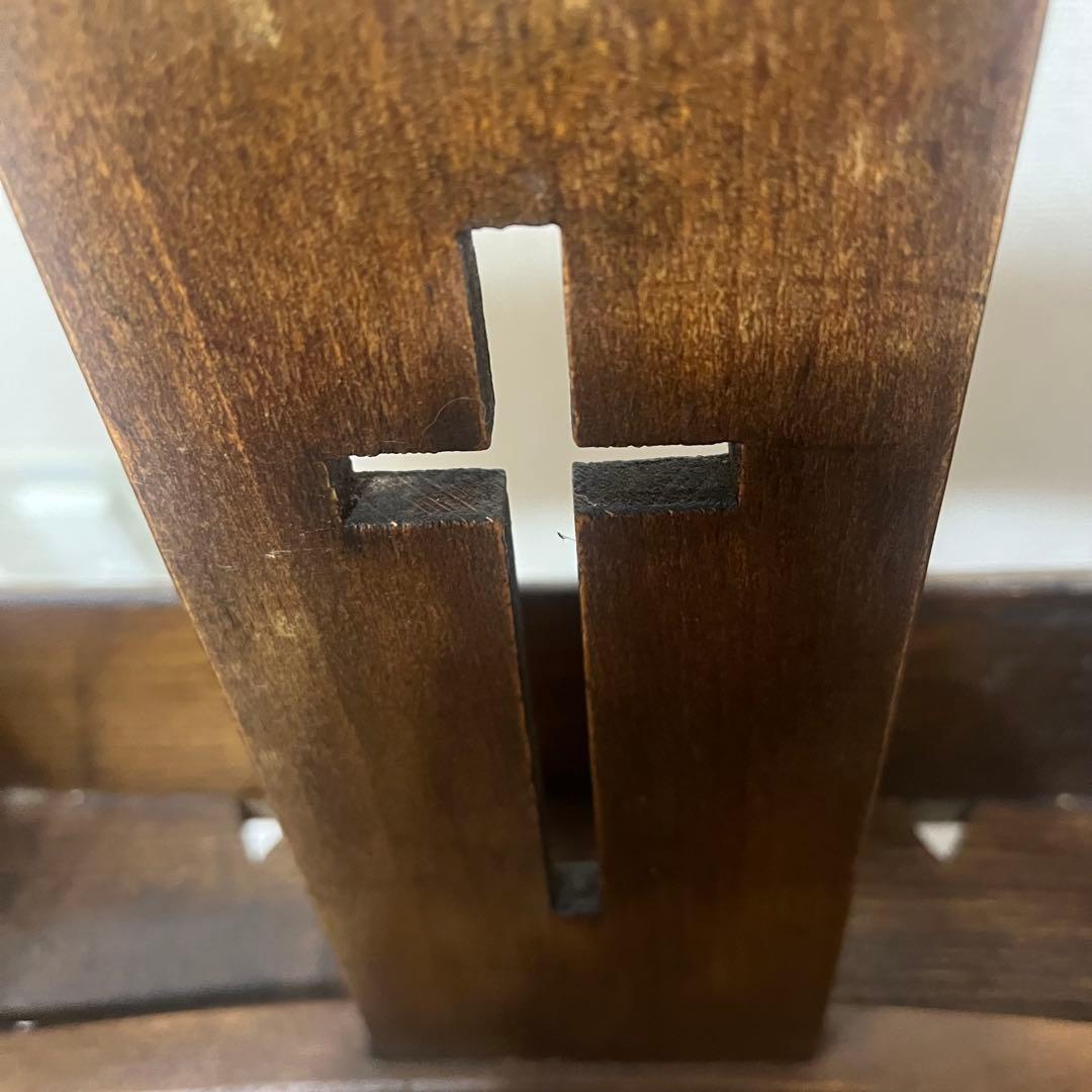 アンティーク　チャーチチェア　ダイニング　教会　椅子　イギリス　ヴィンテージ　①