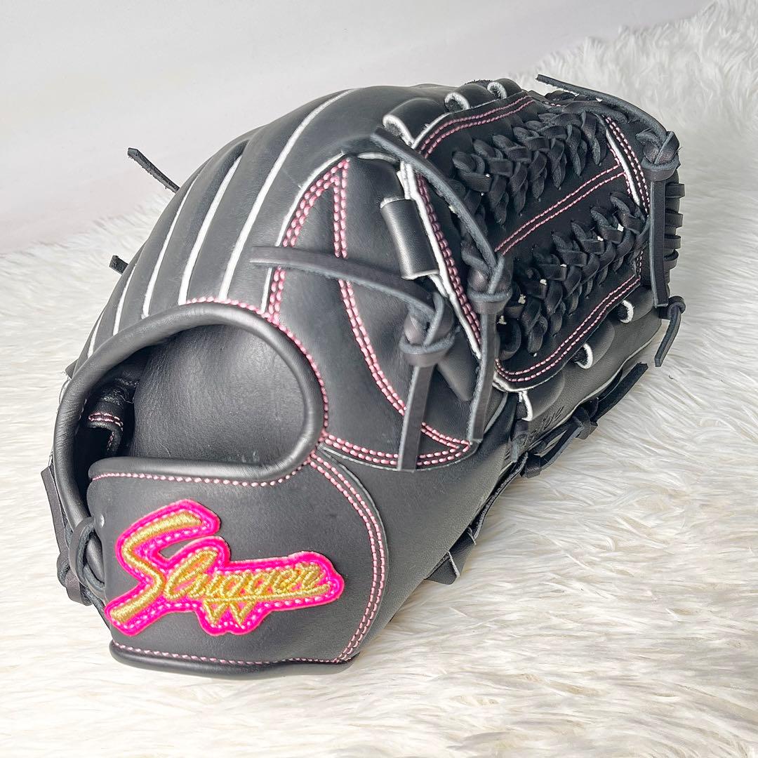 【美品】久保田スラッガー KSS-2P 野球グローブ ブラック×ピンク