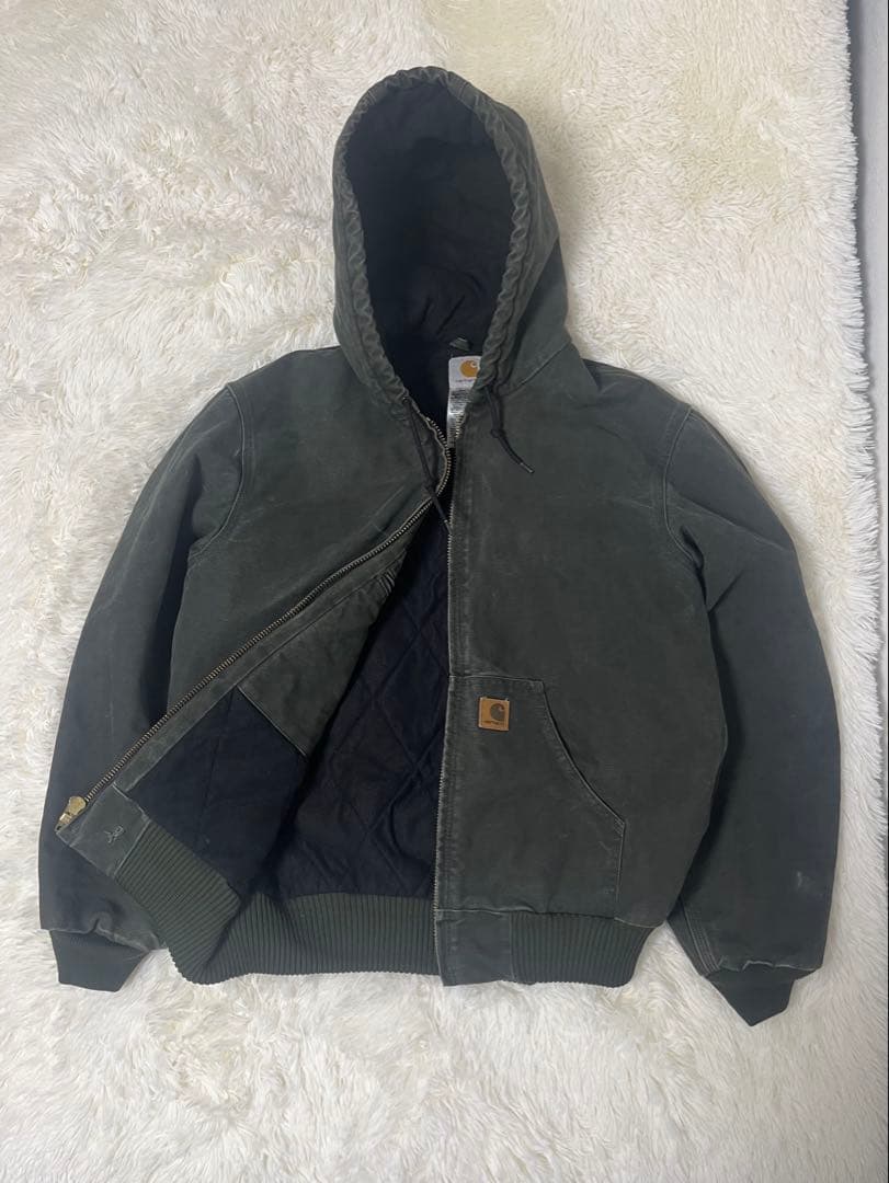[美品] ゴールデンサイズ！　カーハート　アクティブジャケット　モスグリーン