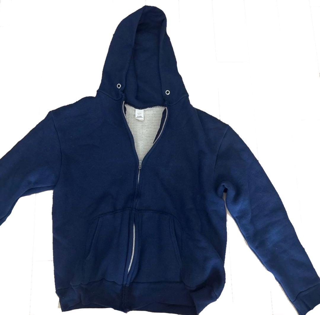 60s ダブルフェイスジップパーカー 濃紺 USA製 ykk初期