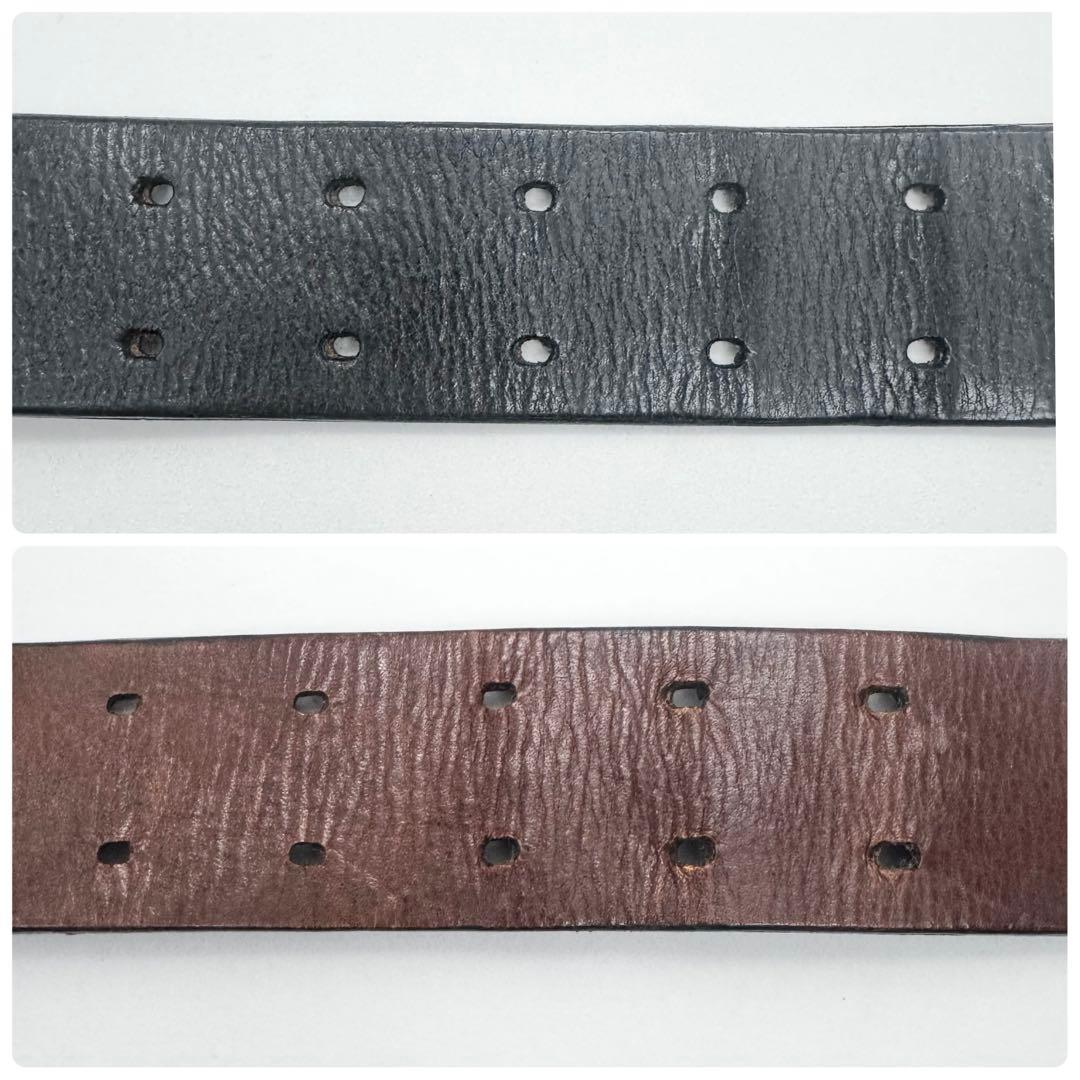 BURBERRY バーバリー レザーベルト シルバー ブラック メンズ ビジネス