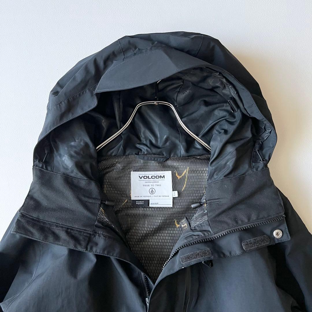 3283【美品】ボルコム　ジャケット ゴアテックス 無地 メンズ スノボ 黒　M