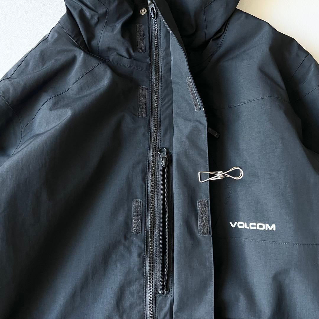 3283【美品】ボルコム　ジャケット ゴアテックス 無地 メンズ スノボ 黒　M