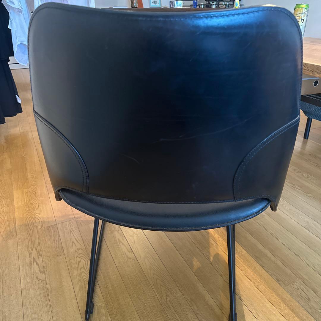 【引取り限定】FASEM（ファセム）本革ラウンジチェア2点セット