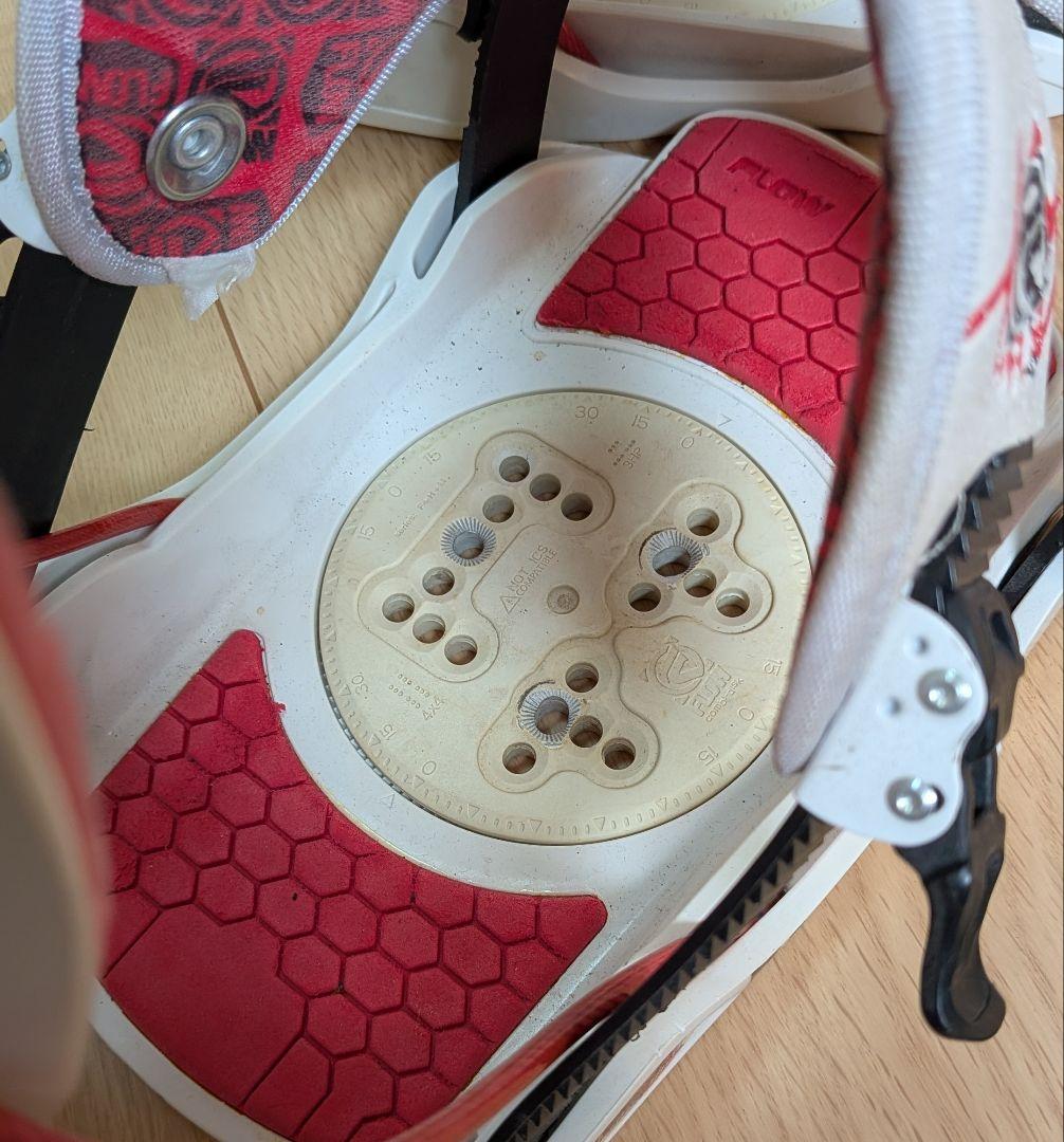 FLOW スノーボード ビンディング ホワイト/レッド　Lサイズ