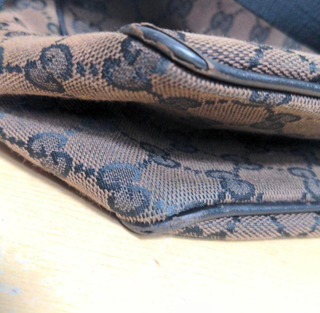 da39 GUCCI ショルダーバッグ GG柄 キャンバス×本革