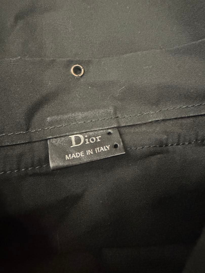 ディオールオム 04SS ブラックショルダーバッグ エディ期 STRIP期