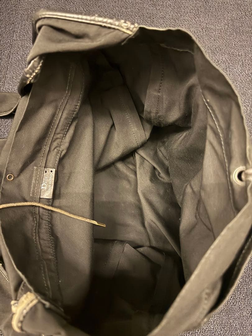 ディオールオム 04SS ブラックショルダーバッグ エディ期 STRIP期