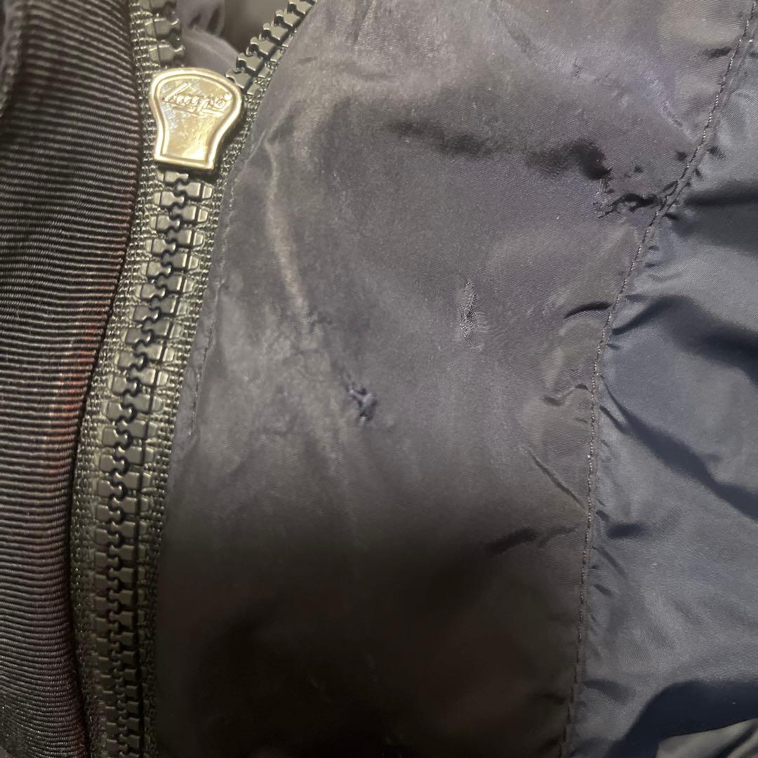 モンクレール　ダウンジャケット　ロングコート　フラメッテ　ネイビー　1