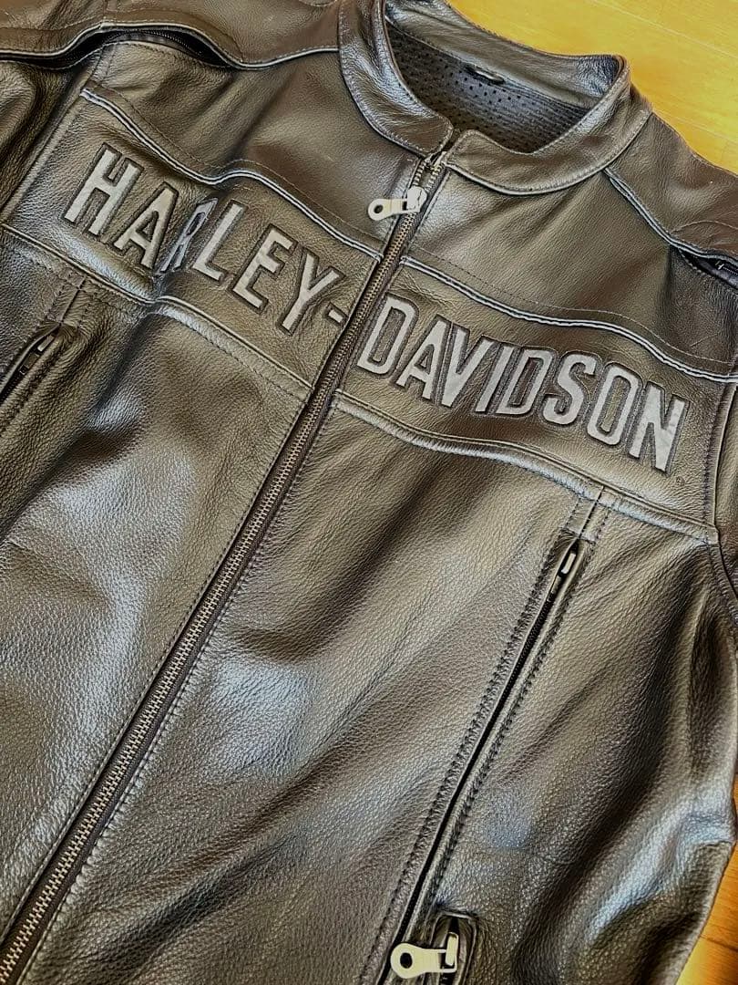 【未使用】Harley-Davidson本革ライダースジャケット(インナー付属)