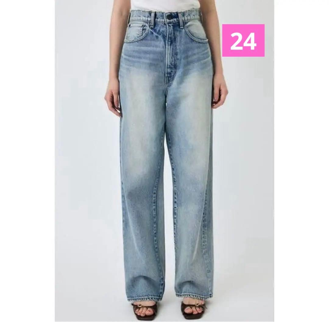 m*.様 新品　即日発送❣️マウジー　moussyハイウエストワイドレッグデニム