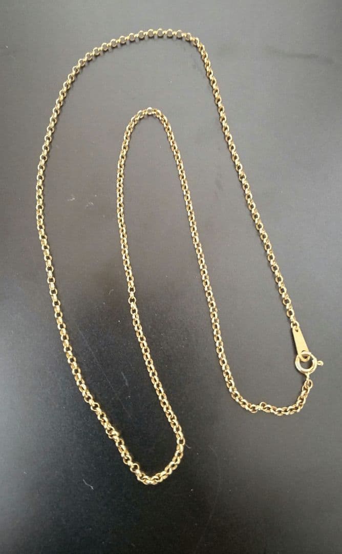 K18ネックレス デザインチェーン ロールチェーン