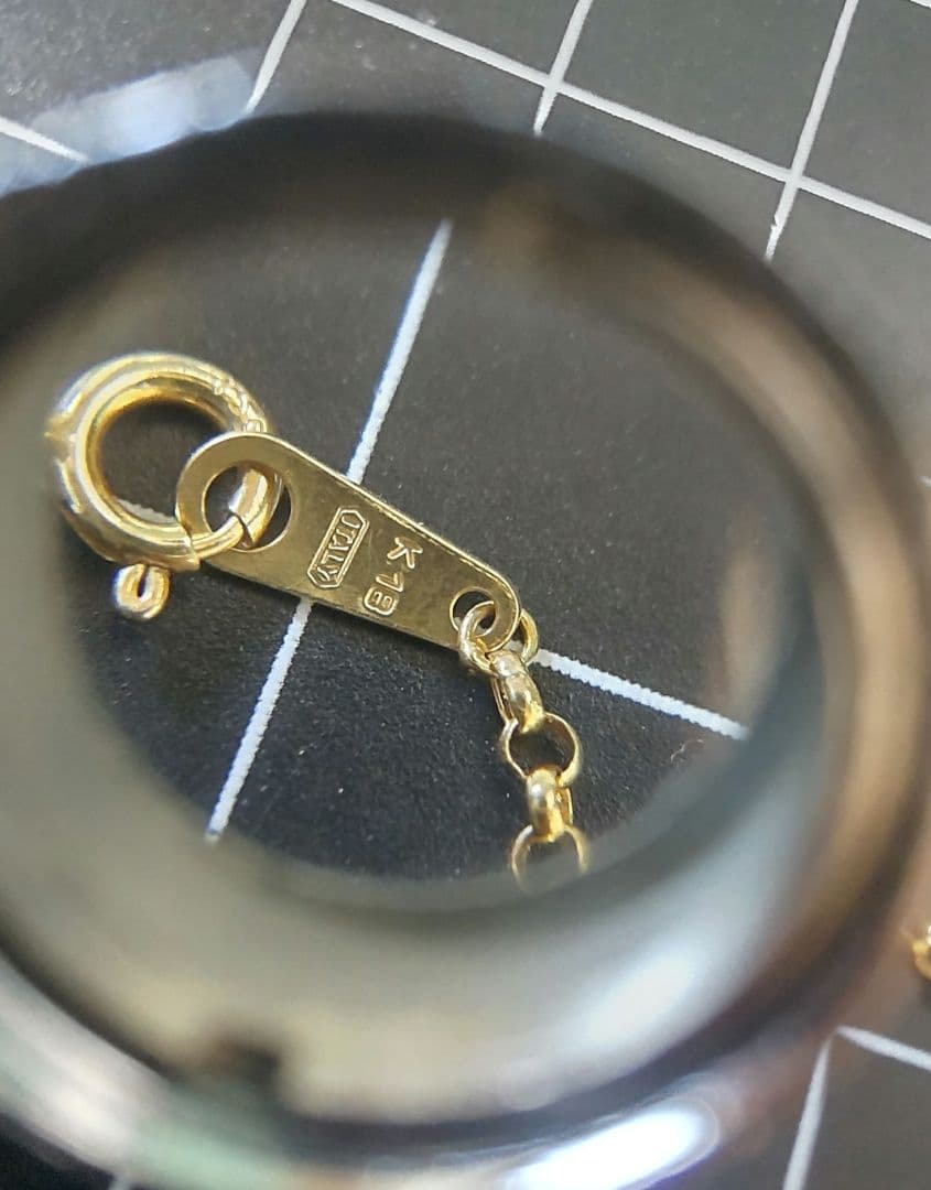 K18ネックレス デザインチェーン ロールチェーン