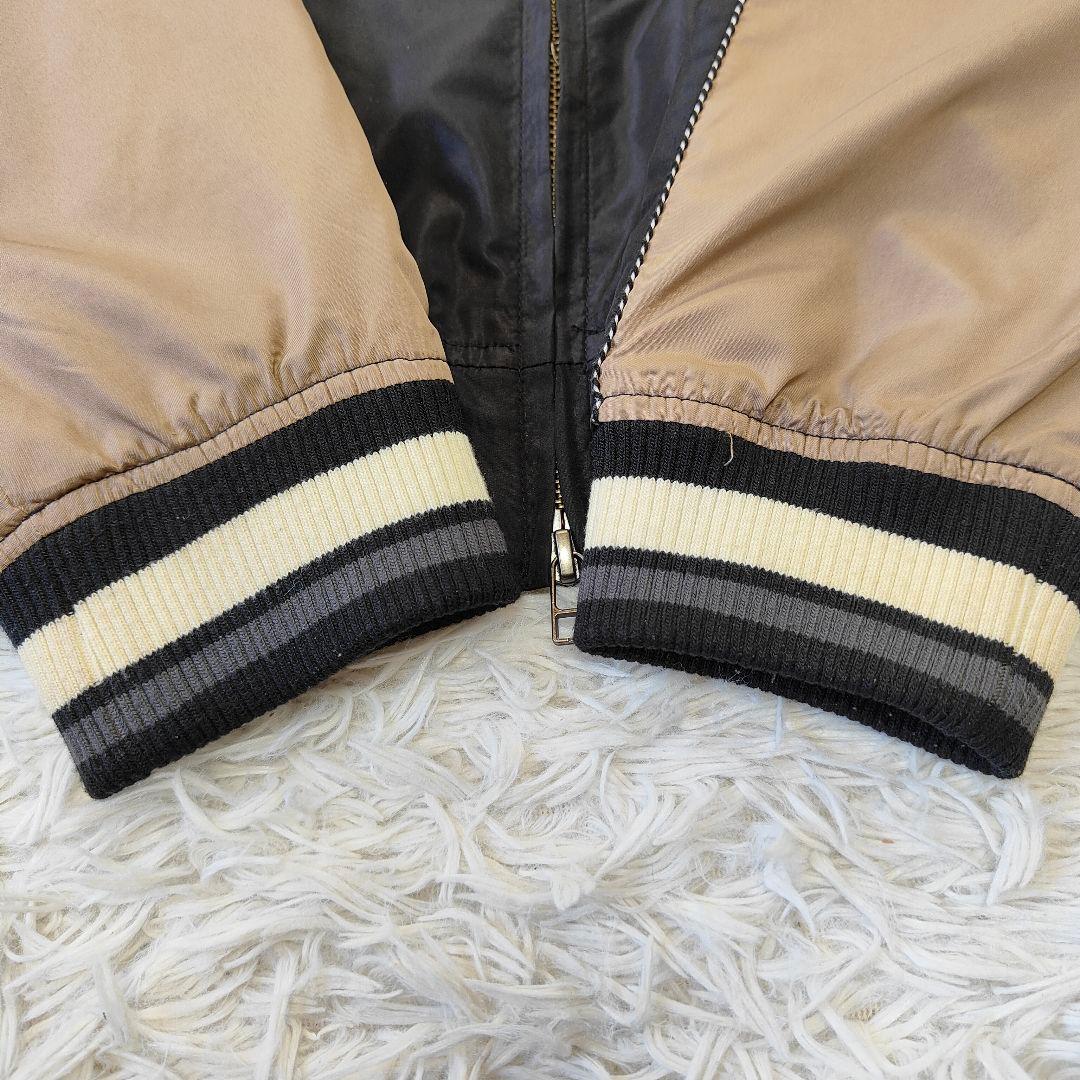 希少　glamb スカジャン　刺繍 ブラックベージュ　LAZY