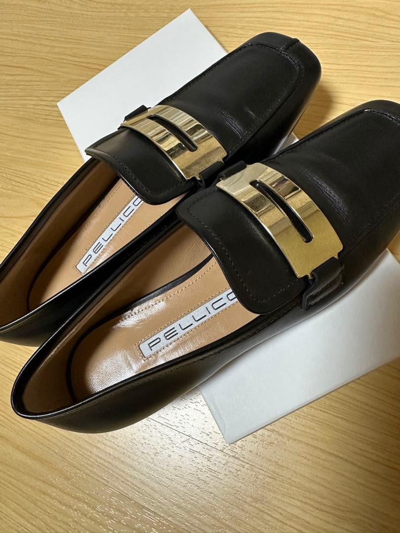 PELLICO ブラック ローファー 37