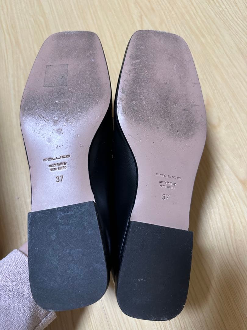 PELLICO ブラック ローファー 37