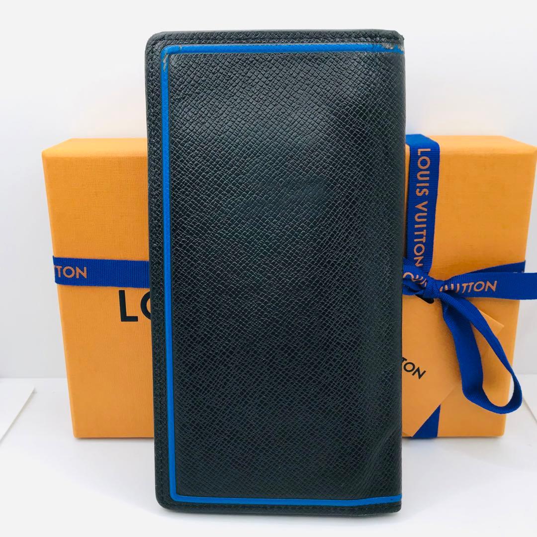 ルイヴィトン✨タイガ ポルトフォイユ プラザ 長財布 ブルーライン 希少 限定