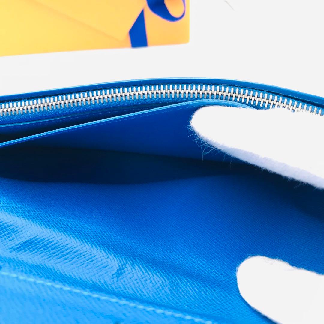 ルイヴィトン✨タイガ ポルトフォイユ プラザ 長財布 ブルーライン 希少 限定