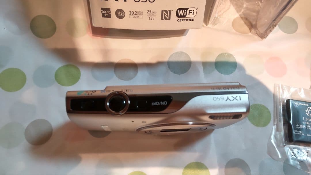 【未使用】Canon IXY650 シルバー 本体と付属品