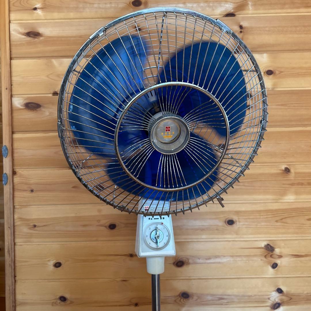 【送料込み】昭和レトロ ナショナル大型扇風機 F-35VH 動作品